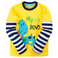 11-141145 "LITTLE DINO" Лонгслив для мальчика, 1-4 года, желтый 11-141145 "LITTLE DINO" Лонгслив для мальчика, 1-4 года, желтый